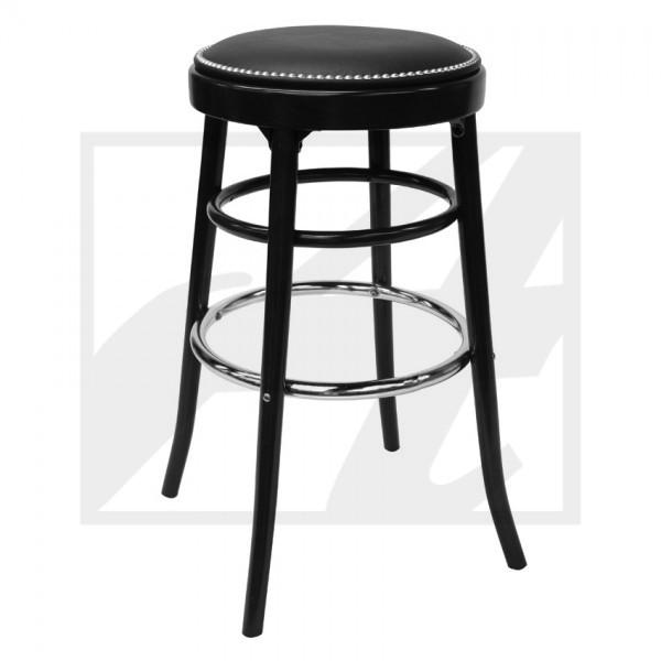 Petit Backless Barstool Black & White